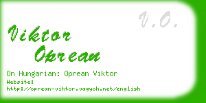 viktor oprean business card